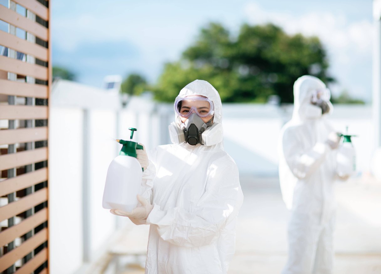 Protective gear used for pest control service